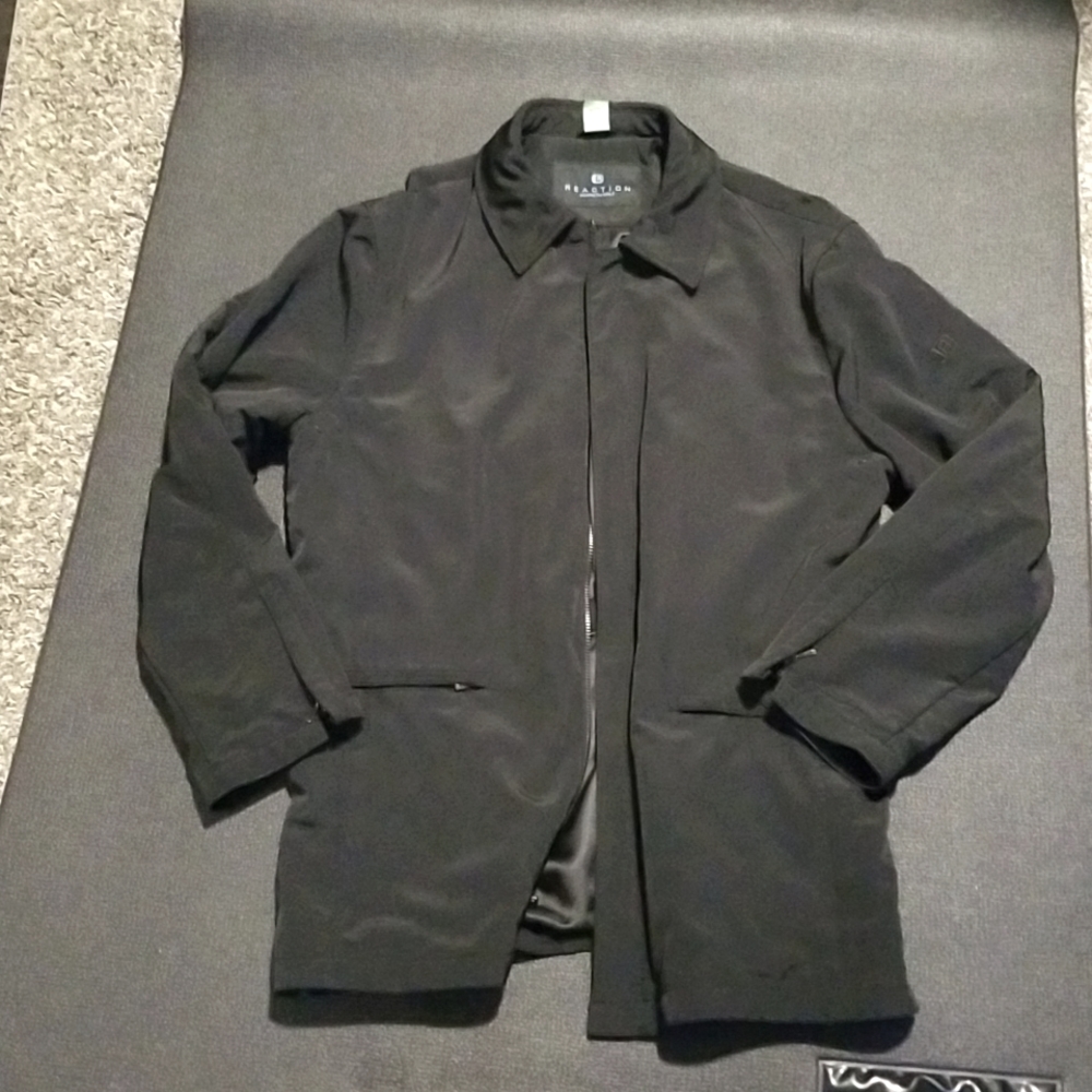 💥Kenneth Cole reaction mens large black long jacket